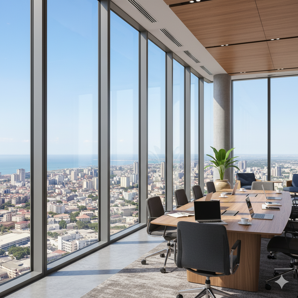 Interior of the Nexus Engineering office in Lagos